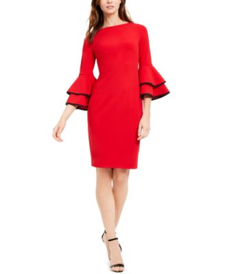 calvin klein dress with bell sleeves