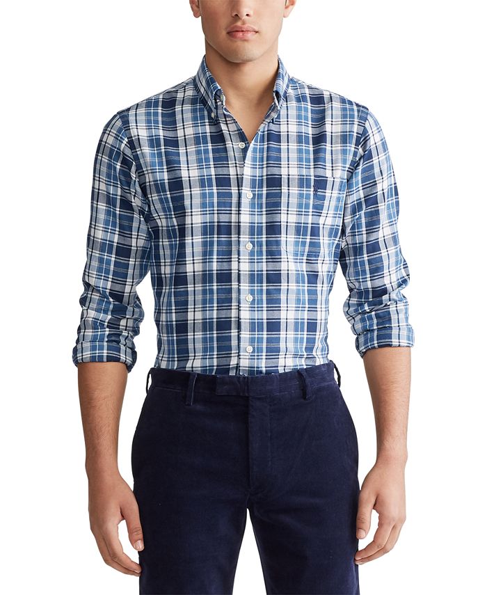 Polo Ralph Lauren Men's Performance Flannel Long Sleeve Shirt & Reviews ...