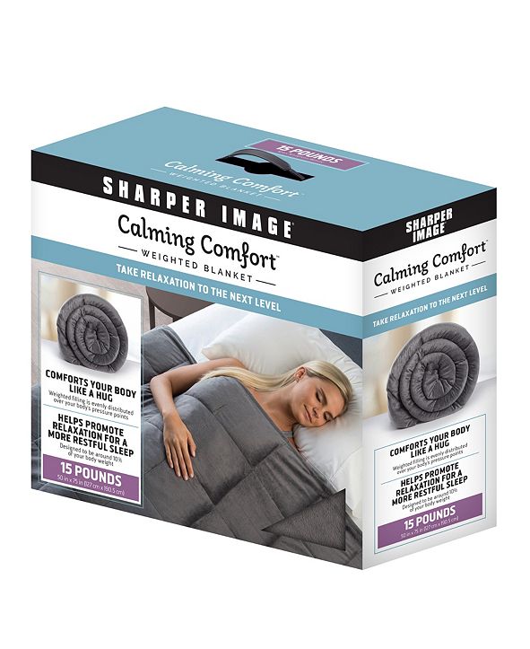 Sharper Image Calming Comfort 15lb Weighted Blanket & Reviews - Blankets & Throws - Bed & Bath ...