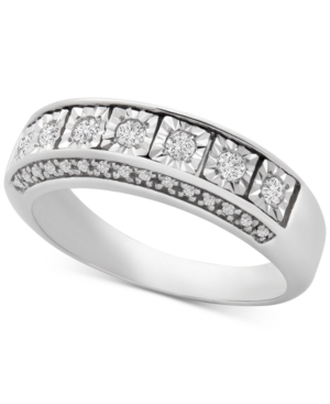 image of Diamond Seven-Stone Band (1/4 ct. t.w.) in Sterling Silver