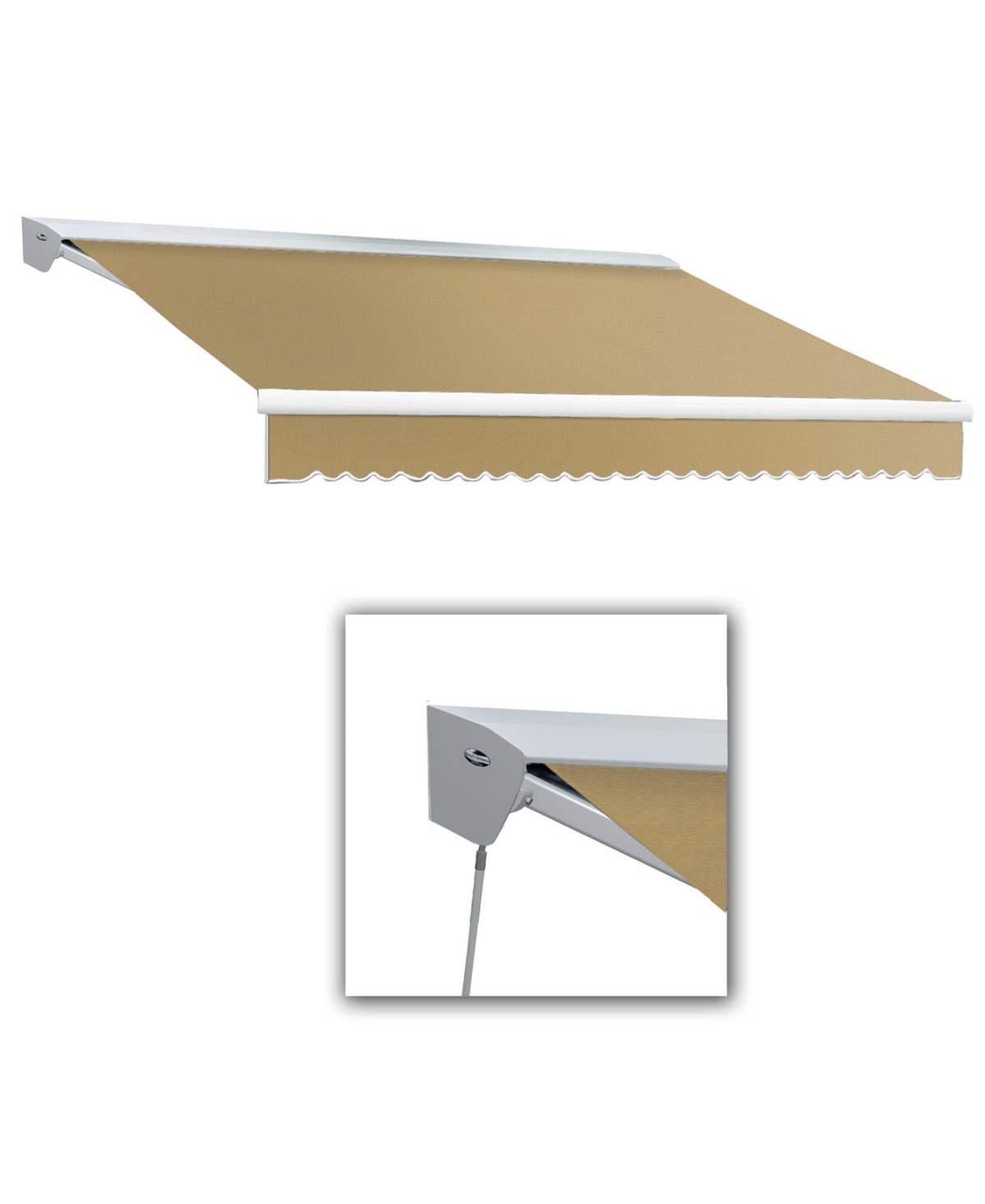 AWNTECH 8' DESTIN WITH HOOD MANUAL RETRACTABLE AWNING, 78" PROJECTION