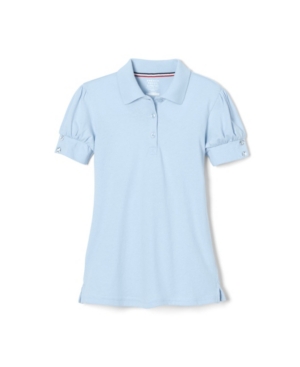 French Toast Big Girls Puff-Sleeve Polo