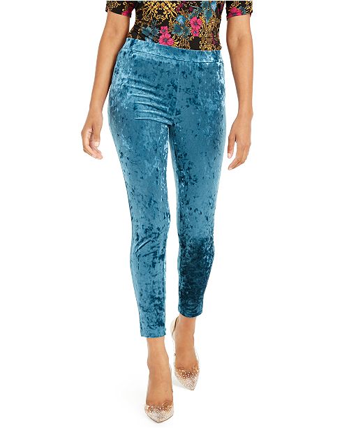 velvet stretch pants