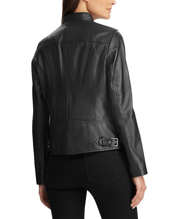 Lauren Ralph Lauren Leather Jacket & Reviews - Coats & Jackets - Women ...
