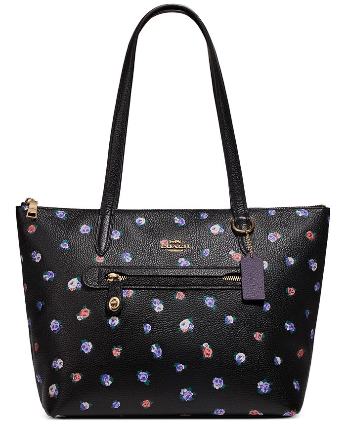 Coach taylor top rose print tote
