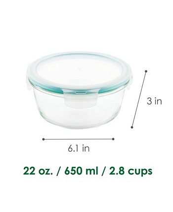 Lock n Lock - Purely Better Glass 22-Oz. Round Food Storage Container