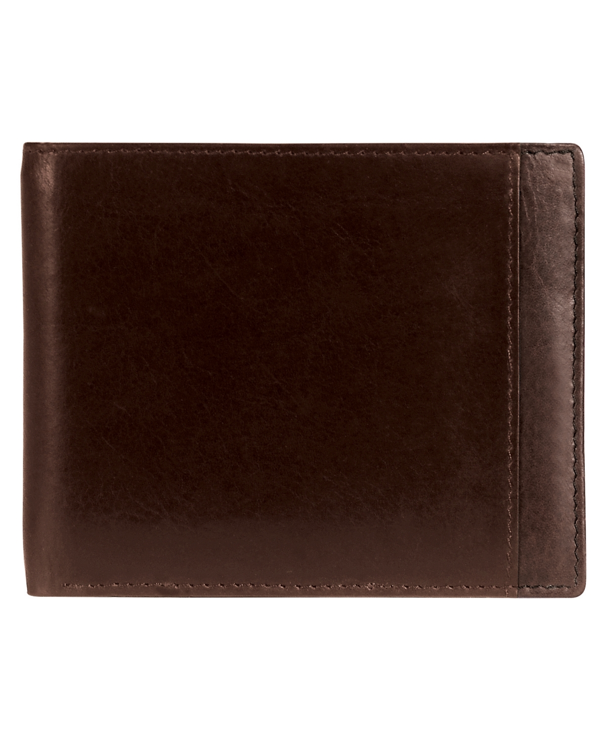 Casablanca Collection Men's Rfid Secure Center Billfold with Removable Center Wing Passcase - Black