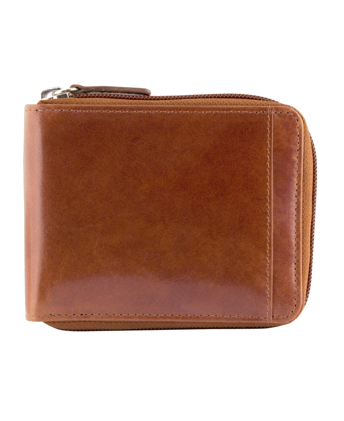 Mancini Casablanca Collection Men's Rfid Secure Center Zippered Wallet with Removable Passcase