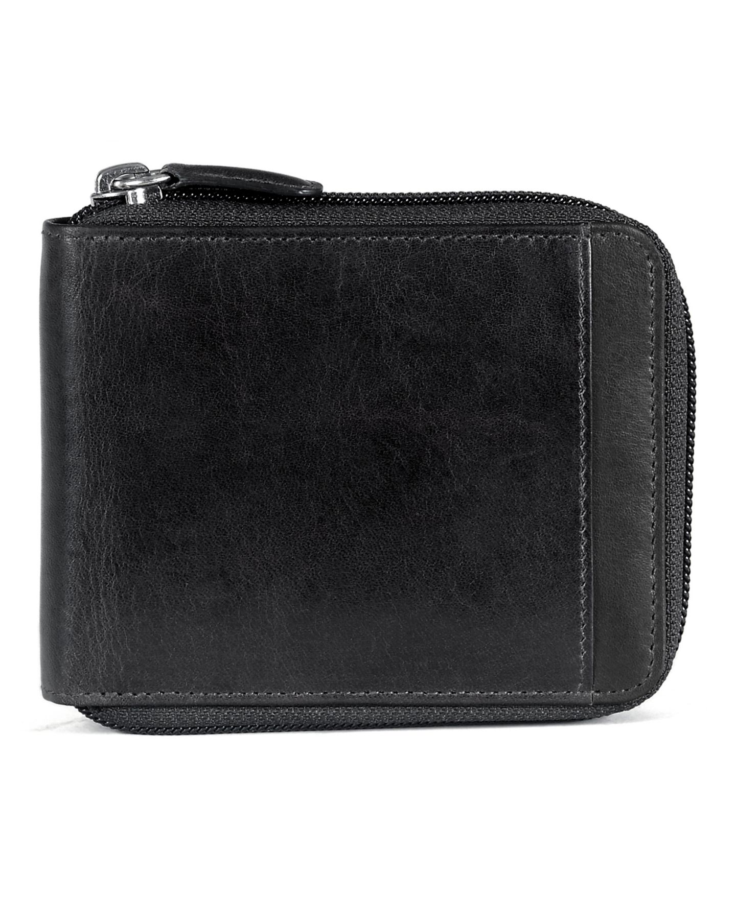 Мужской кошелёк Mancini Casablanca Collection RFID Secure Center Zippered Wallet with Removable Passcase, цвет: Чёрный — фото 1