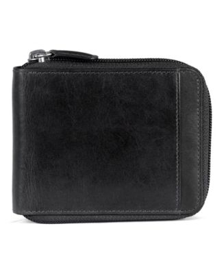 Mancini Casablanca Collection Men's RFID Secure Center Zippered Wallet ...