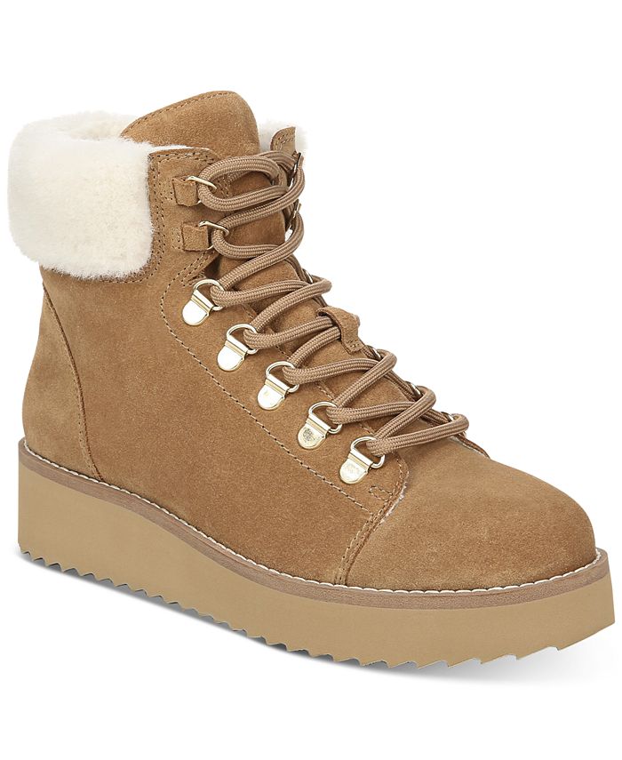 Sam Edelman Franc Wedge Shearling Booties - Macy's