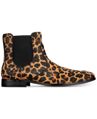 cheetah chelsea boots