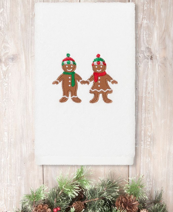 Linum Home - Christmas Gingerbread Embroidered 100% Turkish Cotton Hand Towel