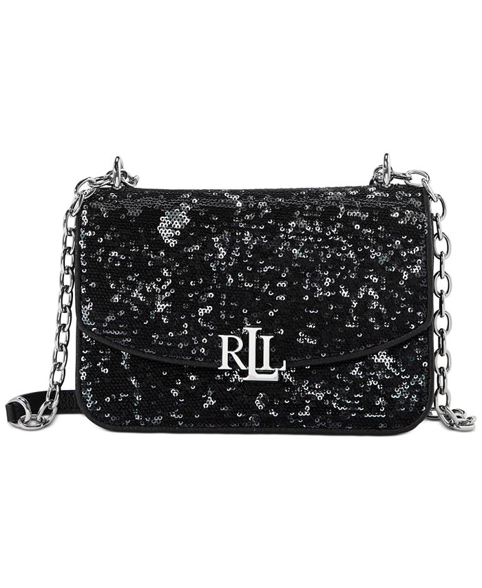 Lauren Ralph Lauren Sequined Leather Madison Crossbody Macy's