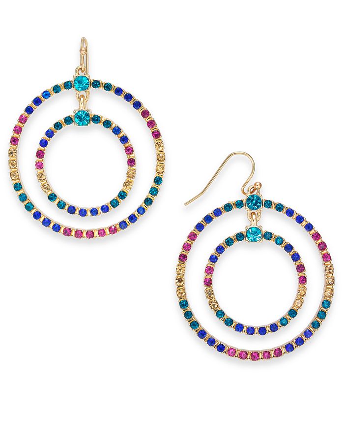 Multicolor hoop earrings clearance