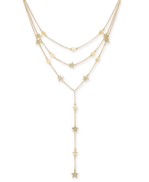 image of Thalia Sodi Gold-Tone Pave Star Layered Lariat Necklace, Created for Macy-s