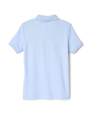 Big Girls Short Sleeve Picot Collar Interlock Polo Shirt