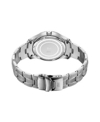 Men's Jet Setter GMT Silver-Tone Stainless Steel Bracelet Watch 46mm