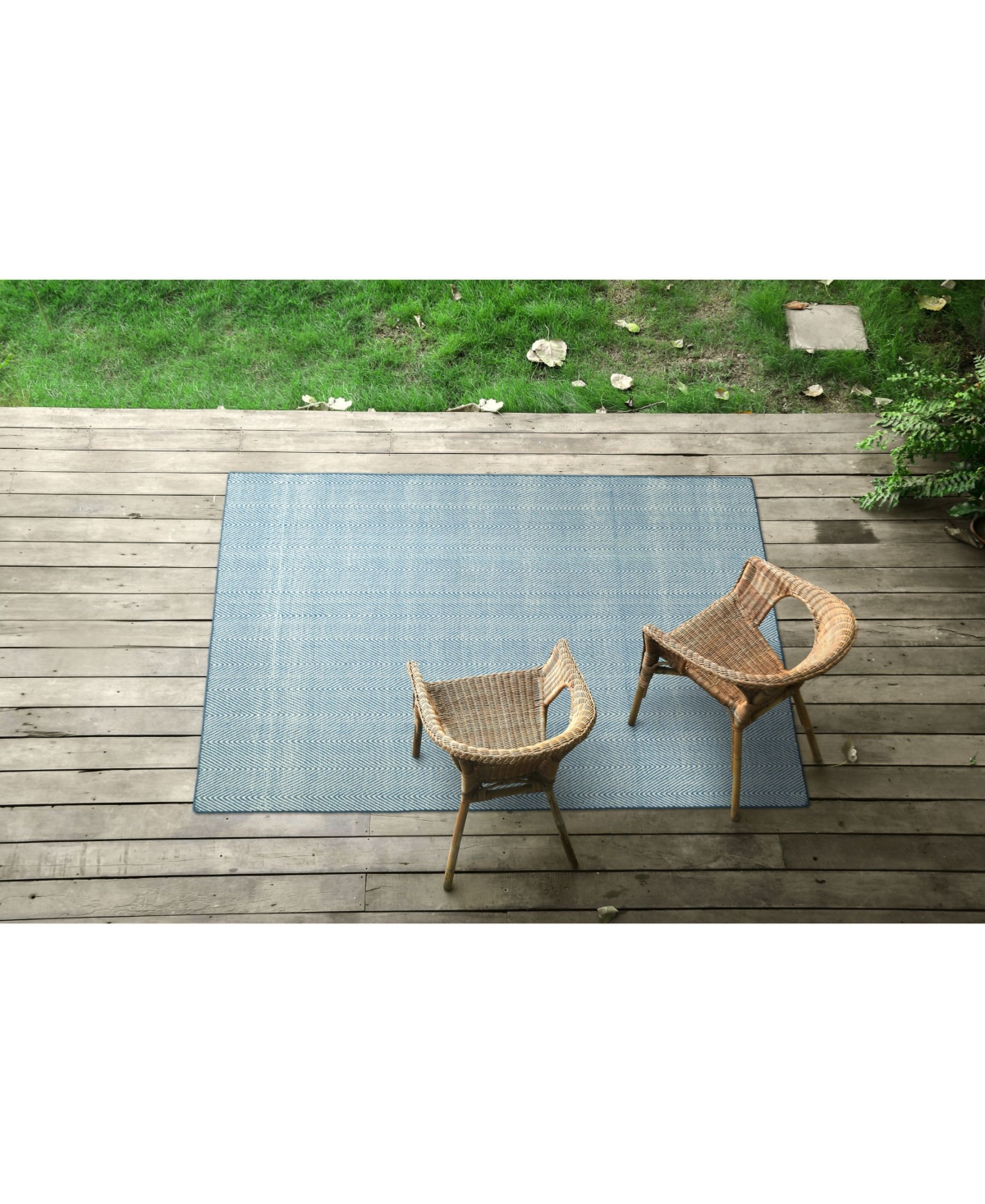 Kaleen Ziggy ZIG01-10Outdoor Area Rug - Denim