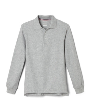 French Toast Big Boys Long Sleeve Pique Polo Shirt