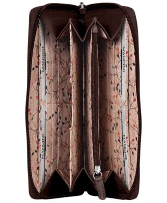 Casablanca Collection RFID Secure Zippered Clutch Wallet