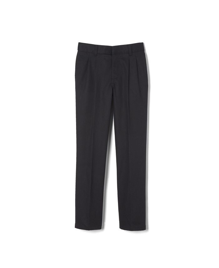 French Toast Husky Boys Adjustable Waist Pleated Double Knee Pant Macy's