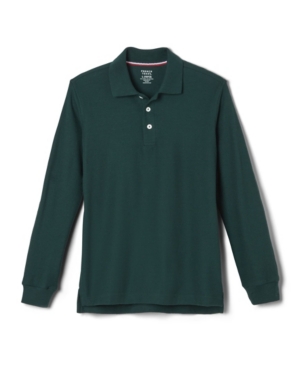 French Toast Big Boys Long Sleeve Pique Polo Shirt