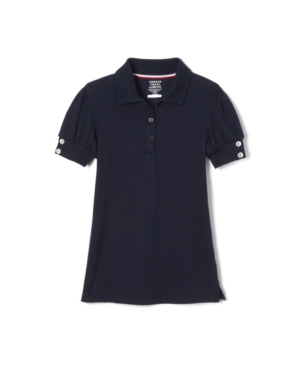 French Toast Big Girls Puff-Sleeve Polo
