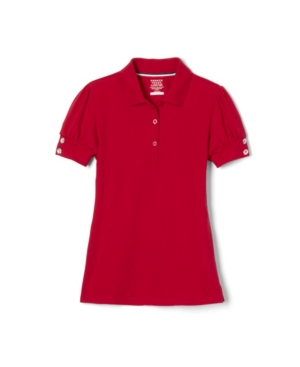 French Toast Big Girls Puff-Sleeve Polo