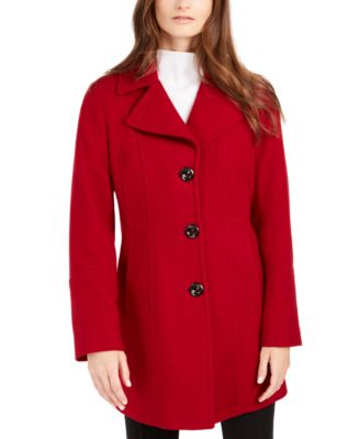 Anne Klein Petite Single-Breasted Peacoat, Created for Macy's - Macy's