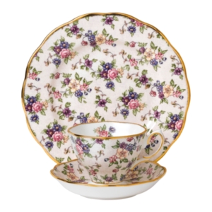 Shop Royal Albert 100 Years 1940 3-piece Set, Teacup Saucer & Plate -english Chintz In Multi