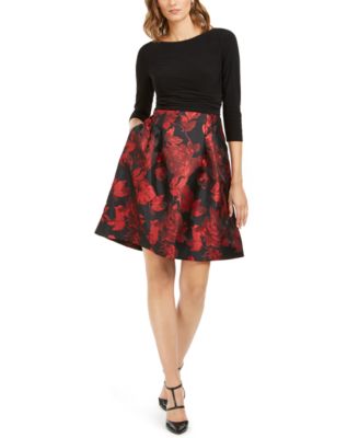 Jessica Howard - Pleated-Skirt Fit & Flare Dress
