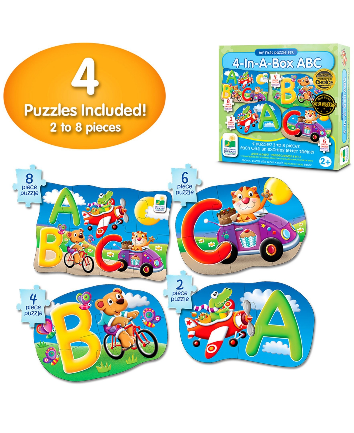 The Learning Journey Kids' My First Puzzle Sets 4 In A Box Puzzles- Abc In Multi