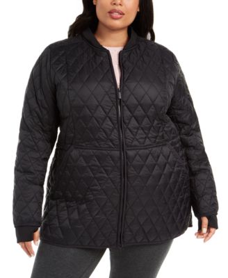 Calvin Klein Plus Size Quilted Hooded Jacket