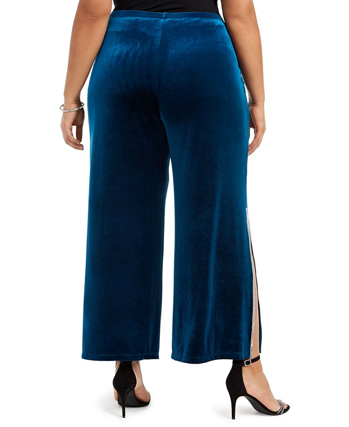 plus size velvet pants