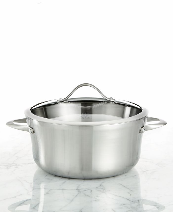 Calphalon Contemporary Stainless 8-Quart Stockpot with Glass Lid