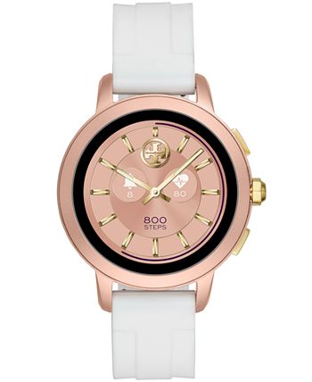 Tory Burch Women s Tory White Silicone Strap Touchscreen Smart