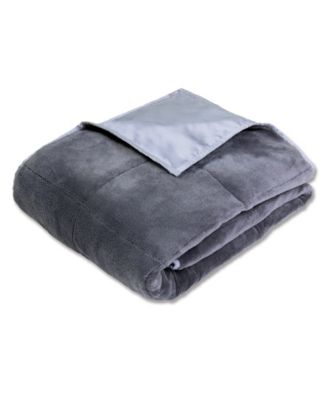 Sharper Image Calming Comfort Reversible Cooling 12lb Weighted Blanket Macy s