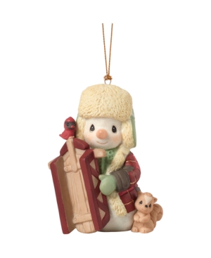 Precious Moments May Your Holidays Be Filled With Winter Thrills 10th Annual Snowman Christmas Ornament