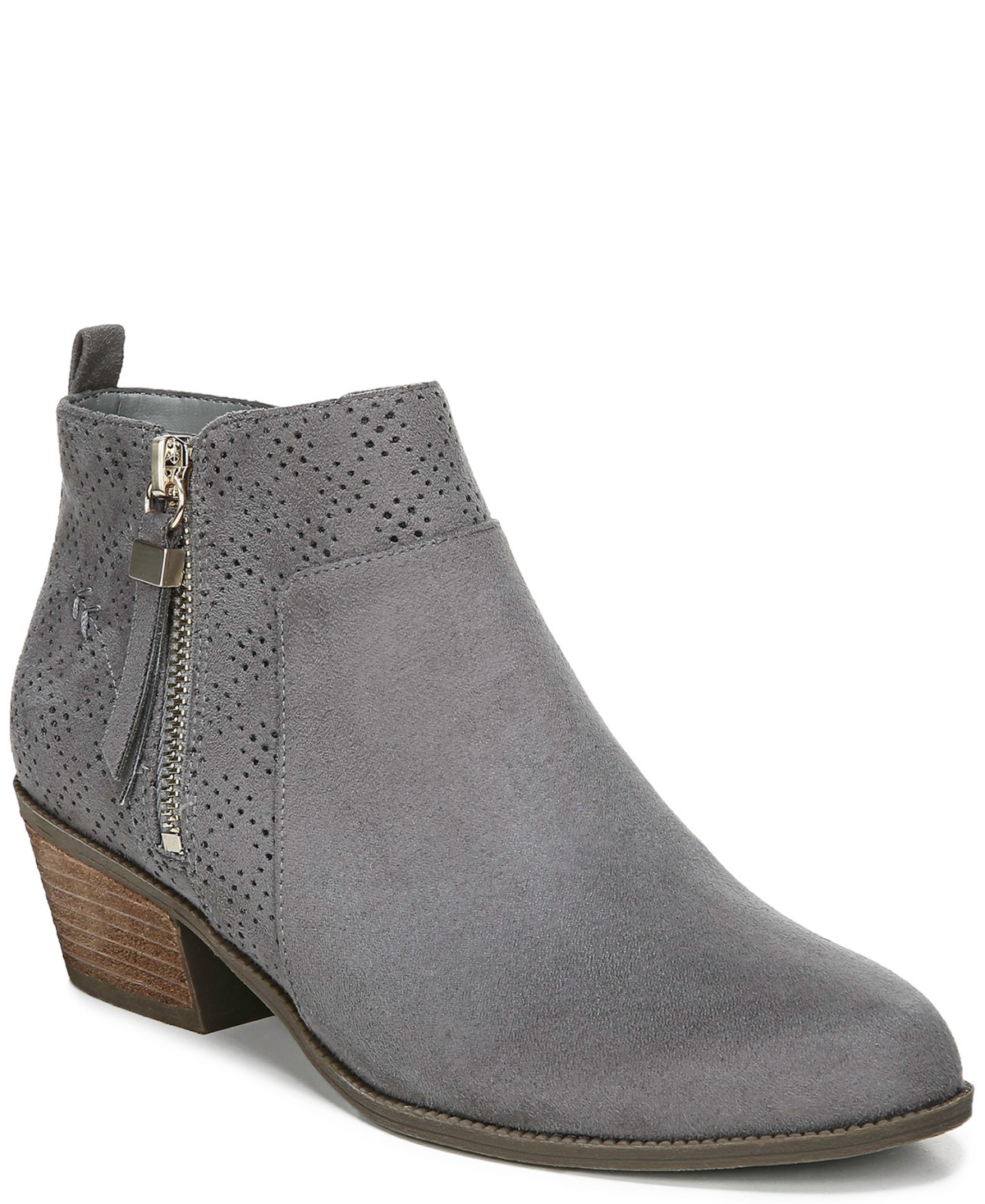 Women's Brianna Booties - Dark Shadow Grey Microfiber Fabric