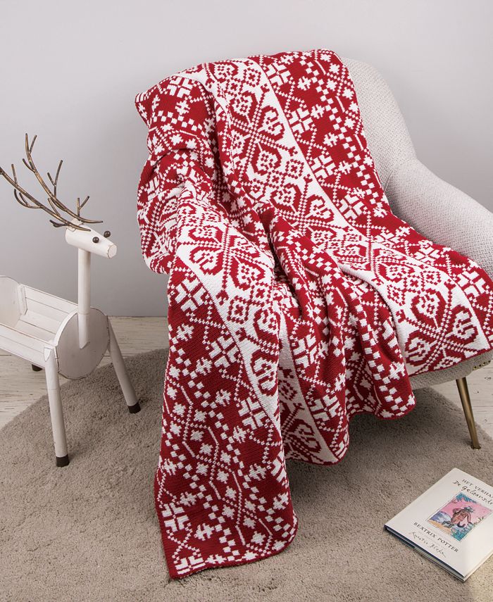 Glitzhome Knitted Throw Blanket Macy's