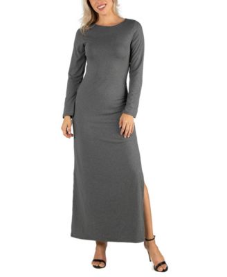 long sleeve maxi dress with slits