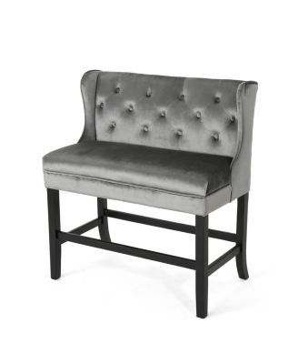 Noble House - Jenna Winged Tufted Barstool, Quick Ship