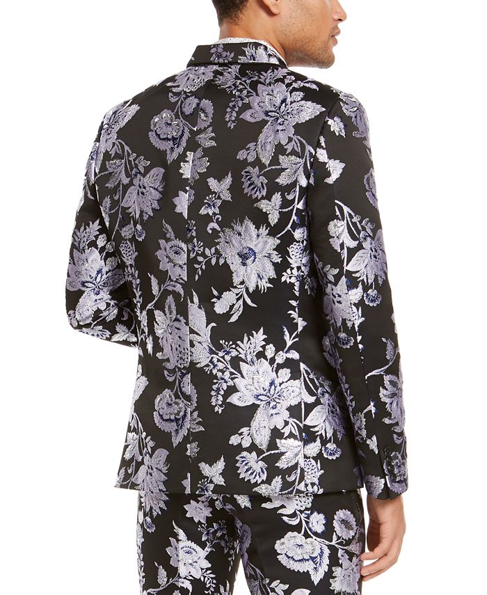 INC International Concepts I.N.C. Men's SlimFit Floral Jacquard Blazer