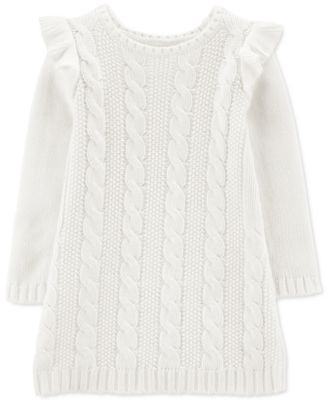 baby girl cable knit sweater dress