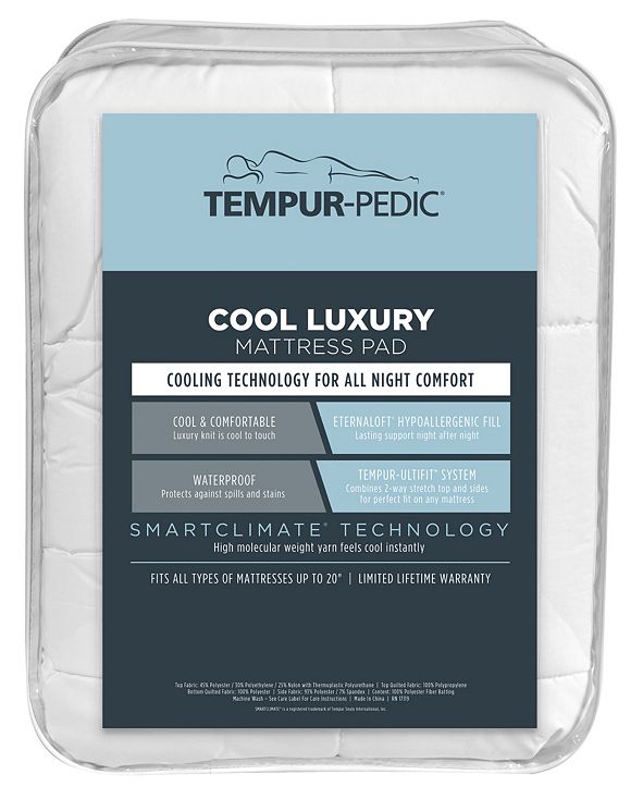 TempurPedic Cool Luxury Mattress Pad, Queen & Reviews Mattress Pads
