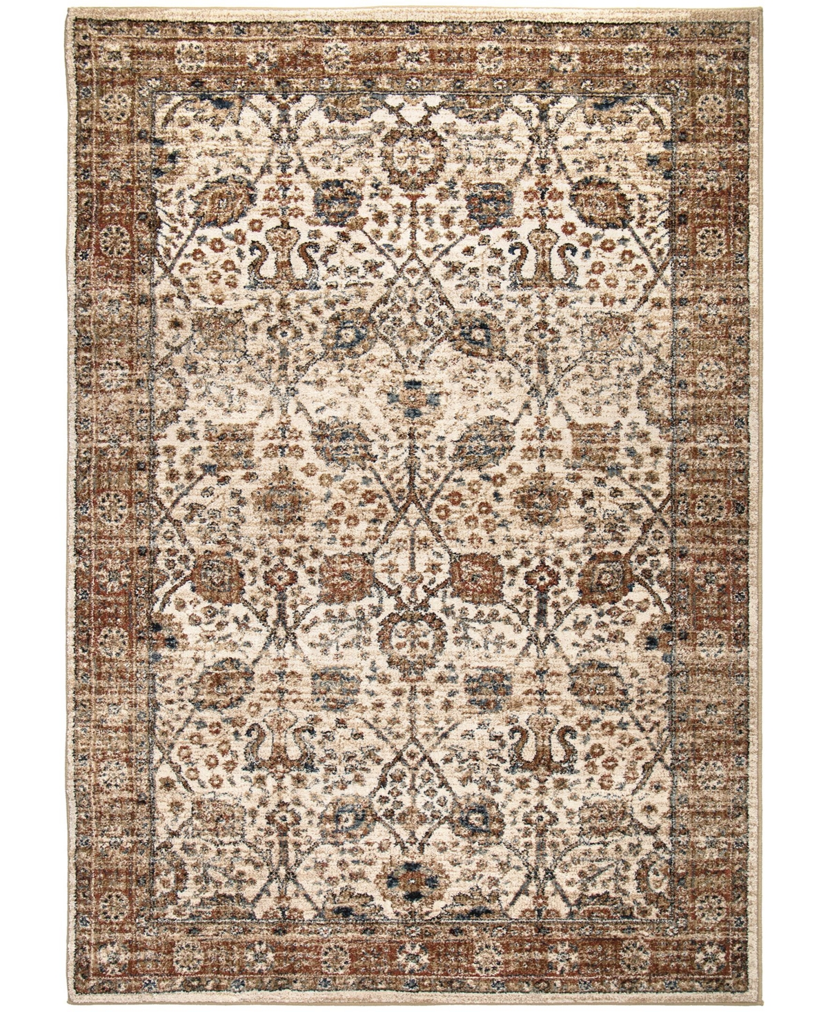 Orian Aria Tree of Life 5'1in x 7'6in Area Rug - Off White