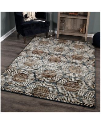 CLOSEOUT! Orian Adagio Textured Penny Blue 5'1" x 7'6" Area Rug