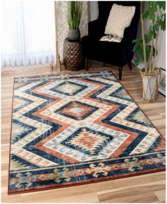 CLOSEOUT! Orian Alexandria Kilim Diamonds Faded Red 5'1" x 7'6" Area Rug