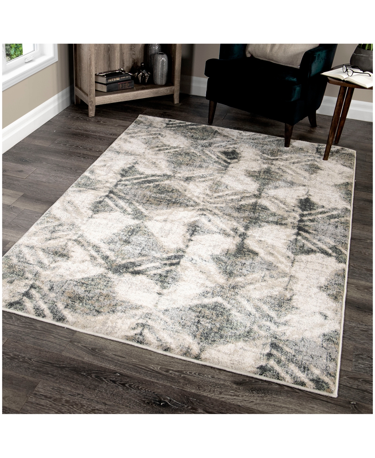 Orian Riverstone Maverick Cloud Gray 9 'x Area Rug